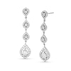 Thumbnail Image 1 of 0.70 CT. T.W. Diamond Linear Teardrop Earrings in 10K White Gold