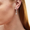 Thumbnail Image 2 of 0.70 CT. T.W. Diamond Linear Teardrop Earrings in 10K White Gold