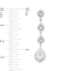 Thumbnail Image 2 of 0.70 CT. T.W. Diamond Linear Teardrop Earrings in 10K White Gold