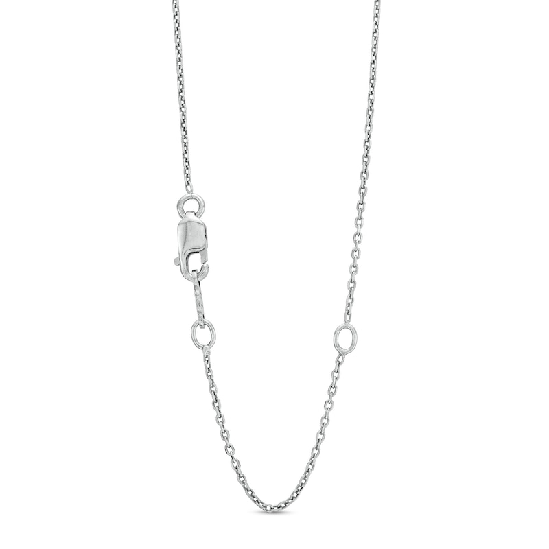 Main Image 3 of Pear-Shaped Lab-Created Ruby and White Lab-Created Sapphire Infinity Necklace in Sterling Silver
