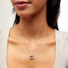 Thumbnail Image 2 of 0.30 CT. T.W. Diamond "MAMA" Swirl Frame Pendant in Sterling Silver