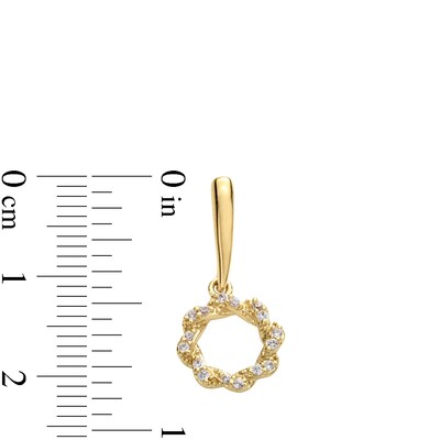 Circle of Gratitude® Collection 0.20 CT. T.W. Diamond Twist "MOM" Necklace and Drop Earrings Set in Sterling Silver with 10K Gold Plate - 19"