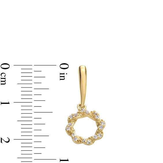 Circle of Gratitude® Collection 0.20 CT. T.W. Diamond Twist "MOM" Necklace and Drop Earrings Set in Sterling Silver with 10K Gold Plate - 19"