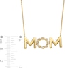 Circle of Gratitude® Collection 0.20 CT. T.W. Diamond Twist "MOM" Necklace and Drop Earrings Set in Sterling Silver with 10K Gold Plate - 19"