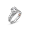 Thumbnail Image 3 of Perfect Fit 1.50 CT. T.W. Certified Lab-Grown Diamond Frame Vintage-Style Bridal Set in 14K White Gold (F/SI2)