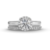 Thumbnail Image 4 of Perfect Fit 1.50 CT. T.W. Certified Lab-Grown Diamond Frame Vintage-Style Bridal Set in 14K White Gold (F/SI2)
