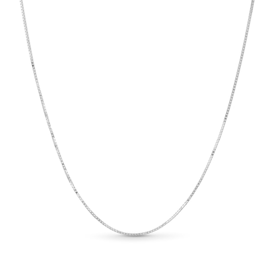 0.7mm Diamond-Cut Box Chain Necklace in Solid 18K Gold