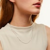 Thumbnail Image 2 of 0.7mm Diamond-Cut Box Chain Necklace in Solid 18K White Gold - 18”