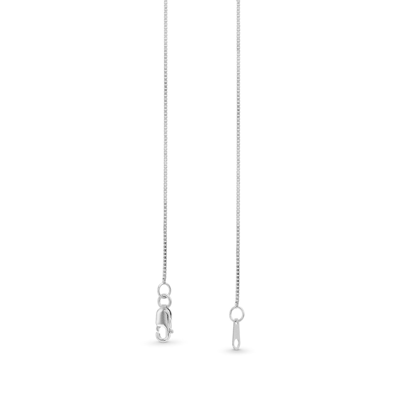 Main Image 3 of 0.7mm Diamond-Cut Box Chain Necklace in Solid 18K White Gold - 18”