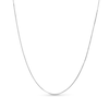 Thumbnail Image 1 of 0.7mm Diamond-Cut Box Chain Necklace in Solid 18K White Gold - 20”