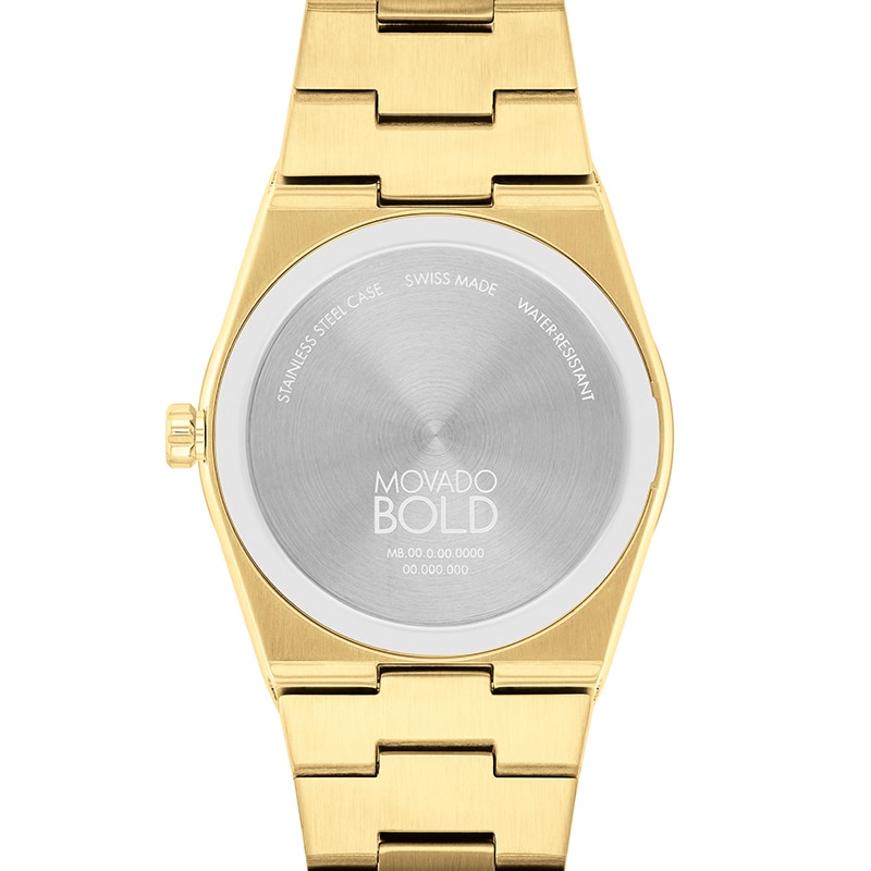 Men's' Movado Bold® Quest Gold-Tone IP Watch with Black Dial (Model: 3601223)