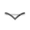 Thumbnail Image 4 of 0.25 CT. T.W. Black Diamond Chevron Contour Anniversary Band in 14K White Gold