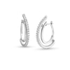 Thumbnail Image 1 of Unstoppable Love™ 1.00 CT. T.W. Certified Lab-Grown Diamond Hoop Earrings in 10K White Gold (F/SI2)