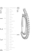 Thumbnail Image 3 of Unstoppable Love™ 1.00 CT. T.W. Certified Lab-Grown Diamond Hoop Earrings in 10K White Gold (F/SI2)