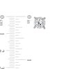 Thumbnail Image 3 of 1.00 CT. T.W. Certified Lab-Grown Diamond Miracle Frame Stud Earrings in 10K White Gold (F/SI2)