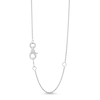Thumbnail Image 3 of Circle of Gratitude® 0.20 CT. T.W. Baguette and Round Diamond Twist Necklace in 10K White Gold - 19"