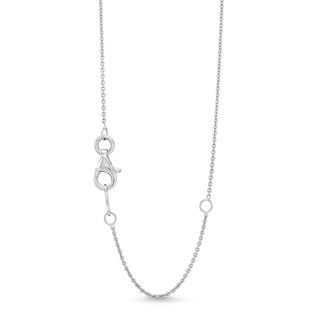 Circle of Gratitude® 0.20 CT. T.W. Baguette and Round Diamond Twist Necklace in 10K White Gold - 19"