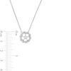 Thumbnail Image 4 of Circle of Gratitude® 0.20 CT. T.W. Baguette and Round Diamond Twist Necklace in 10K White Gold - 19"