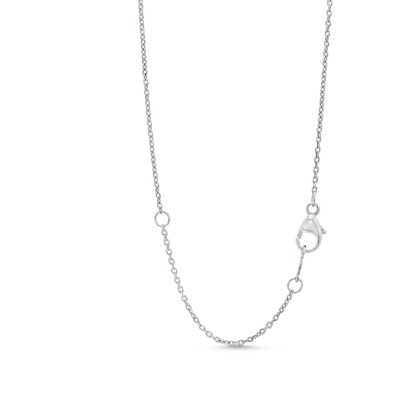 Main Image 3 of Circle of Gratitude® Collection 0.20 CT. T.W. Black Diamond Tilted Twist Heart Pendant in Sterling Silver - 19"