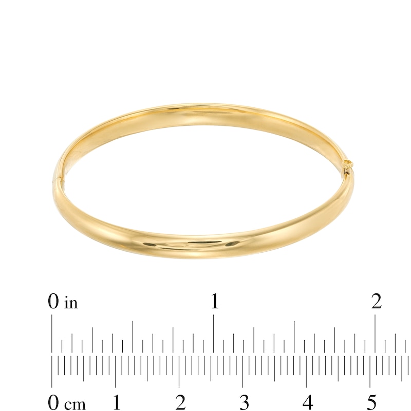 Main Image 2 of Child's 4.5mm Polished Bangle in Hollow 10K Gold - 5.5"