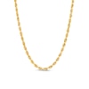 3.0mm Glitter Rope Chain Necklace in Hollow 10K Gold - 22"