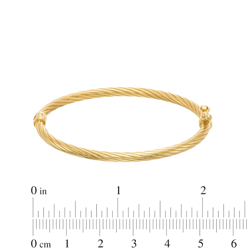 Main Image 2 of Child's 3.0mm Textured Bangle in Hollow 10K Gold - 5.5"