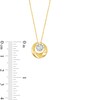 Thumbnail Image 4 of 0.30 CT. T.W. Multi-Diamond Swirl Circle Pendant in 10K Gold