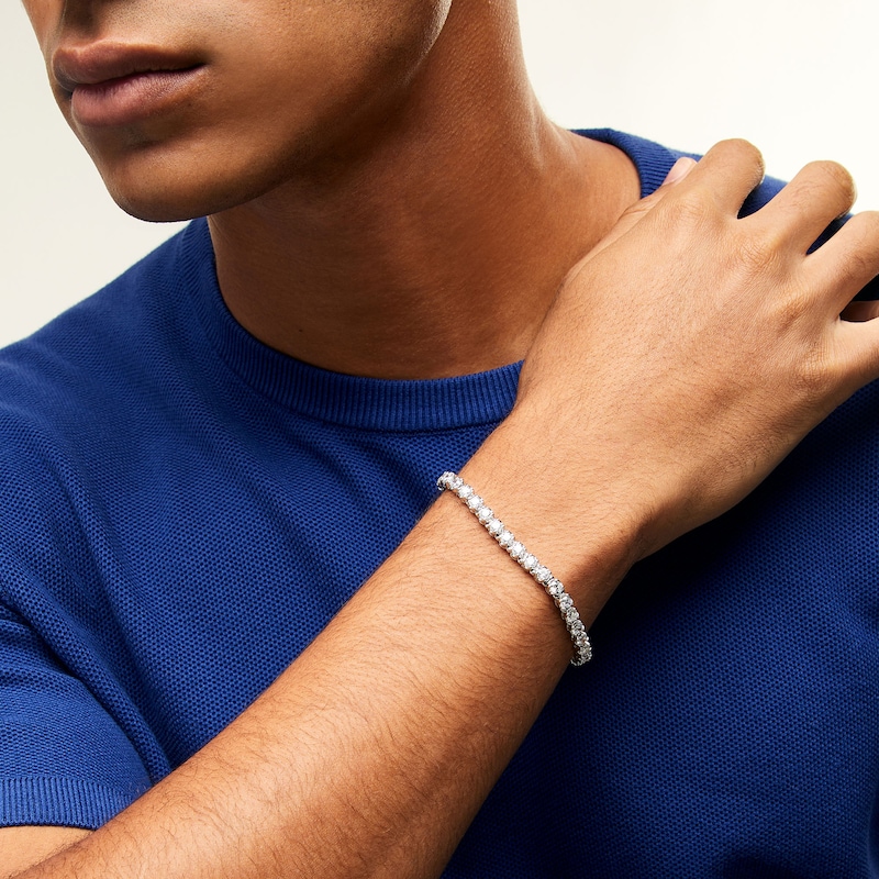 Main Image 2 of 8.00 CT. T.W. Certified Lab-Grown Diamond Tennis Bracelet in 10K White Gold (F/SI2) - 8.5”