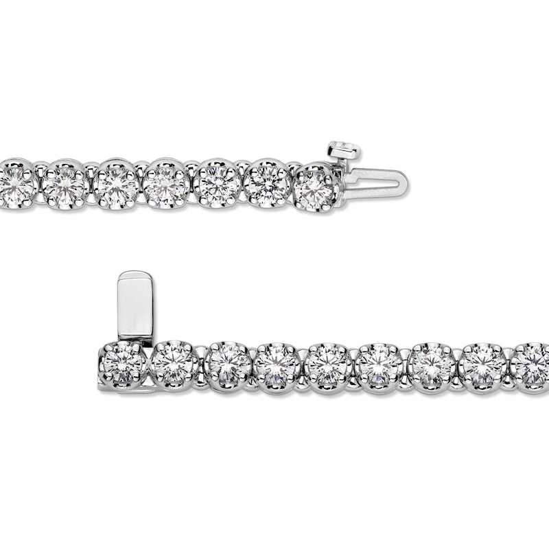 Main Image 3 of 8.00 CT. T.W. Certified Lab-Grown Diamond Tennis Bracelet in 10K White Gold (F/SI2) - 8.5”
