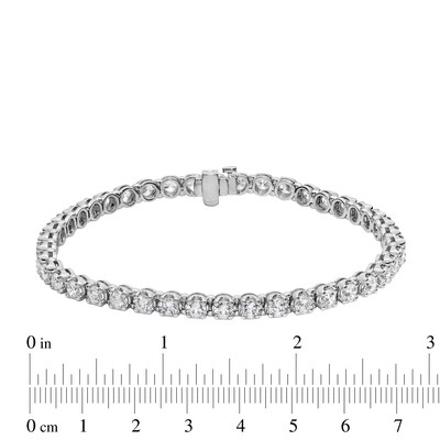 8.00 CT. T.W. Certified Lab-Created Diamond Tennis Bracelet in 10K White Gold (F/SI2) - 8.5”