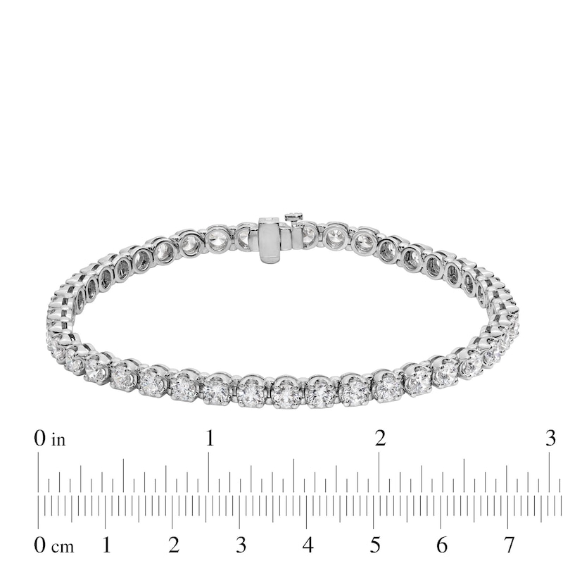 Main Image 4 of 8.00 CT. T.W. Certified Lab-Grown Diamond Tennis Bracelet in 10K White Gold (F/SI2) - 8.5”