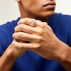 Thumbnail Image 2 of 1.00 CT. T.W. Multi-Diamond Frame Ribbed Shank Ring in 10K Gold