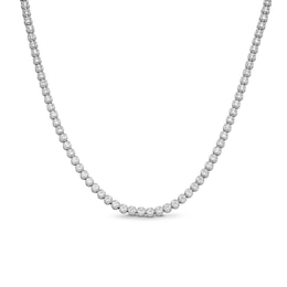 10.00 CT. T.W. Certified Lab-Grown Diamond Tennis Necklace in 10K White Gold (F/SI2) - 20”