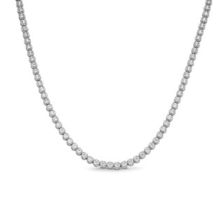 10.00 CT. T.W. Certified Lab-Created Diamond Tennis Necklace in 10K White Gold (F/SI2) - 20”