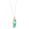 Thumbnail Image 2 of Le Vian® Cushion-Shaped Peacock Aquaprase™ and 0.30 CT. T.W. Diamond Frame Pendant in 14K Strawberry Gold®