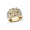Thumbnail Image 1 of 1.00 CT. T.W. Multi-Diamond Double Frame North Star Ring in 10K Gold