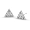 Thumbnail Image 1 of 0.70 CT. T.W. Diamond Triangle Stud Earrings in 10K White Gold