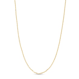 1.1mm Diamond-Cut Cable Chain Necklace in Solid 14K Gold - 16”