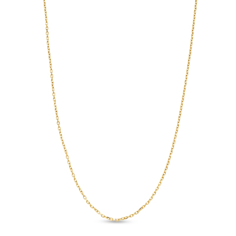 Main Image 1 of 1.1mm Diamond-Cut Cable Chain Necklace in Solid 14K Gold - 16”