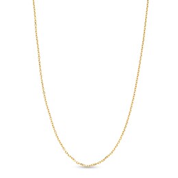 1.1mm Diamond-Cut Cable Chain Necklace in Solid 14K Gold - 18"