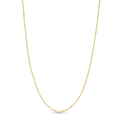 1.1mm Diamond-Cut Cable Chain Necklace in Solid 14K Gold - 18"