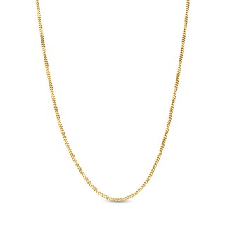 1.2mm Curb Chain Necklace in Solid 18K Gold - 20”
