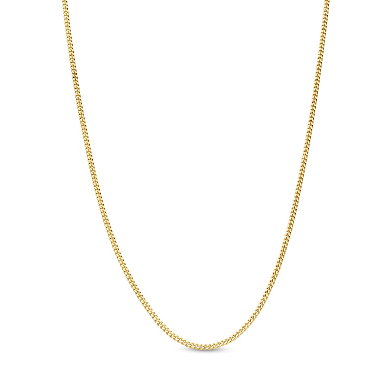 Main Image 1 of 1.2mm Curb Chain Necklace in Solid 18K Gold - 20”