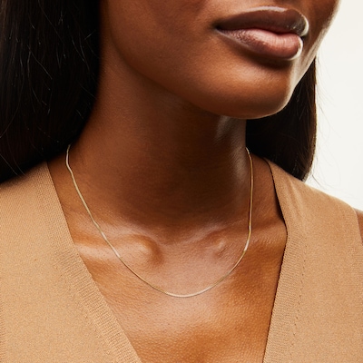 1.2mm Curb Chain Necklace in Solid 18K Gold - 20”
