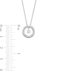 Thumbnail Image 3 of Unstoppable Love™ 0.33 CT. T.W. Diamond Dangle Open Circle Pendant in 10K White Gold