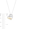 Thumbnail Image 2 of Unstoppable Love™ Diamond Accent Tilted Heart with "MOM" Pendant in Sterling Silver and 14K Gold Plate