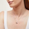 Thumbnail Image 2 of 0.18 CT. T.W. Diamond Half-and-Half Heart Outline Pendant in Sterling Silver and 10K Gold