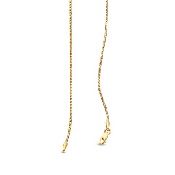 1.25mm Wheat Chain Necklace in Solid 14K Gold - 18"
