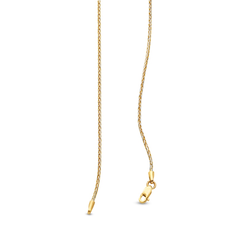 Main Image 3 of 1.25mm Wheat Chain Necklace in Solid 14K Gold - 18"