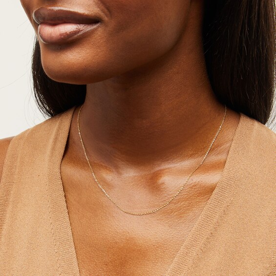 1.25mm Rolo Chain Necklace in Solid 10K Gold - 16”